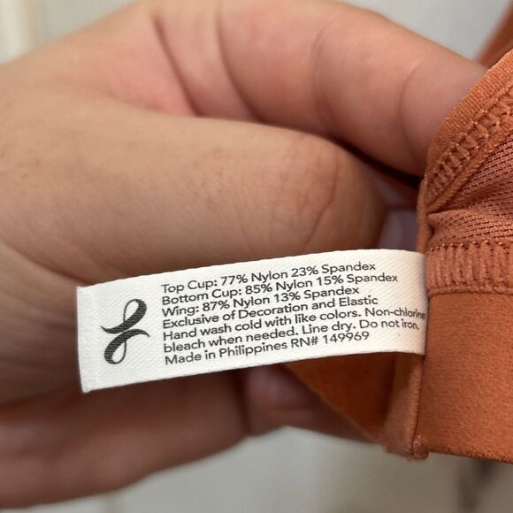 LIVELY Unlined Mesh Bra Size 1 Rust Brown | 32D 32DDD 34D 34DDD | Wireless NWT - Picture 16 of 16